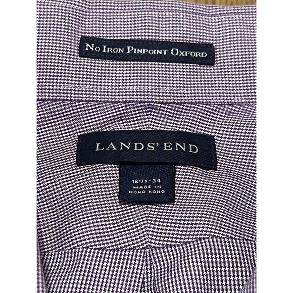 Lands Mens Shirt 16 1/2 34 Business Casual Office‎ Wear Neutral Occasion Wedding - Picture 3 of 12